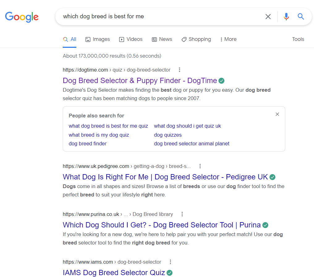 Dog breed finder google search image