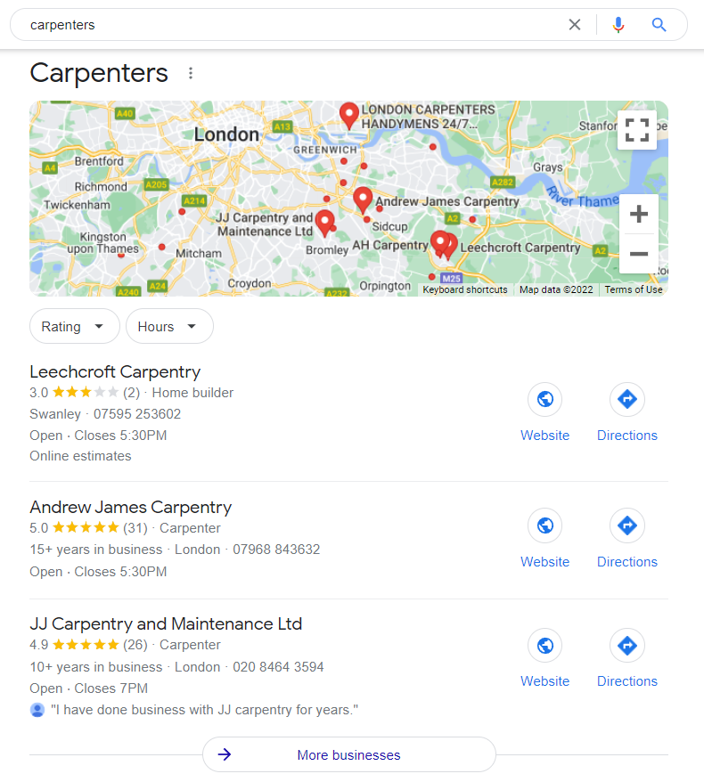 Local pack on serp image